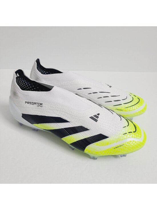 NEW Adidas Predator Elite Laceless FG Soccer Cleats JI1075 Size 7.5 White #1 main image 9